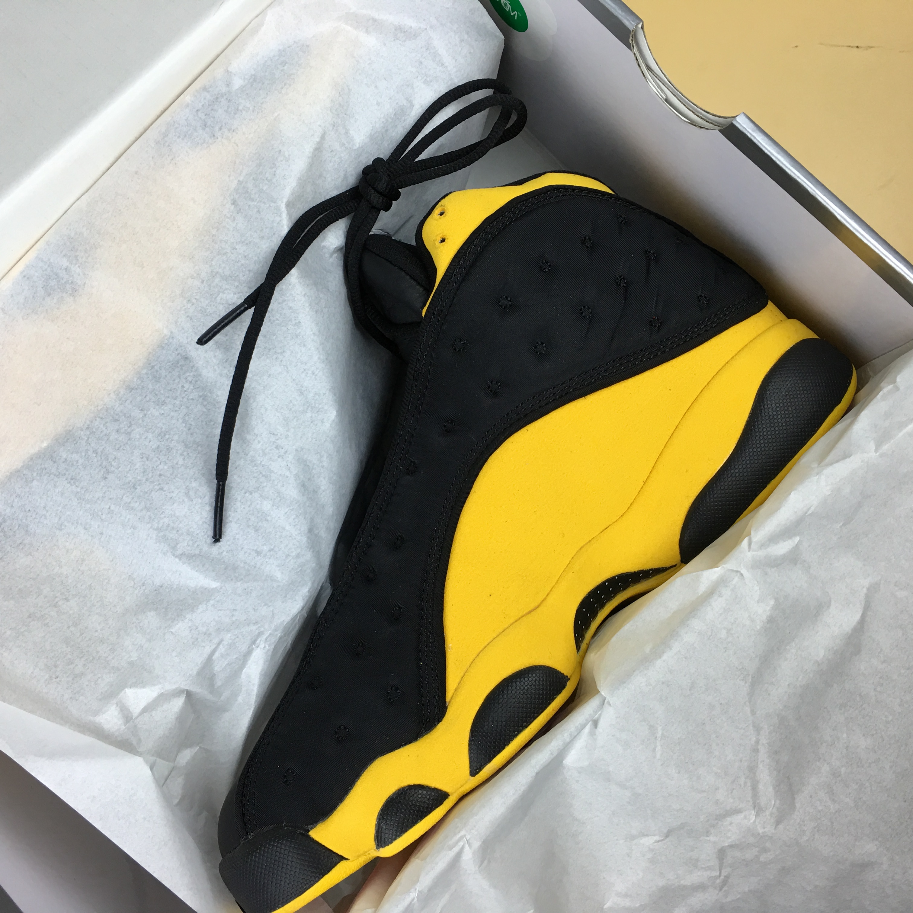 Air Jordan 13 Melo Class of 2003 Black Yellow Red Shoes